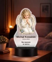 Personalizowana lampka pamięci LED – Światło pamięci – Modlący się aniołek — widok 2