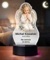 Personalizowana lampka pamięci LED – Światło pamięci – Modlący się aniołek — widok 3