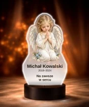 Personalizowana lampka pamięci LED – Światło pamięci – Modlący się aniołek — widok 6
