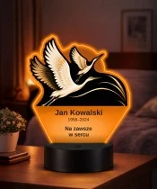 Personalizowana lampka pamięci LED – Światło pamięci – Żurawie — widok 2