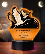 Personalizowana lampka pamięci LED – Światło pamięci – Żurawie — widok 3