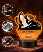 Personalizowana lampka pamięci LED – Światło pamięci – Żurawie — widok 4
