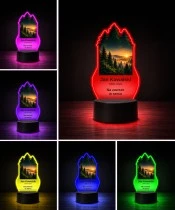 Personalizowana lampka pamięci LED – Światło pamięci – Las o zachodzie słońca — widok 5