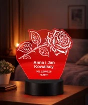 Personalizowana lampka pamięci LED – Światło pamięci – Róża dla rodziców — widok 2