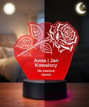 Personalizowana lampka pamięci LED – Światło pamięci – Róża dla rodziców — widok 3