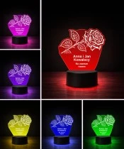 Personalizowana lampka pamięci LED – Światło pamięci – Róża dla rodziców — widok 5