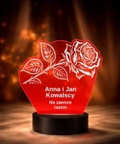 Personalizowana lampka pamięci LED – Światło pamięci – Róża dla rodziców — widok 6