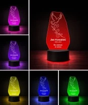 Personalizowana lampka pamięci LED – Światło pamięci – Gołąb z ornamentem — widok 5