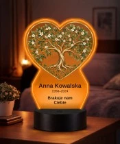 Personalizowana lampka pamięci LED – Światło pamięci – Drzewo życia — widok 2