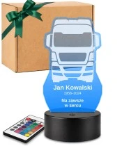 Personalizowana lampka pamięci LED – Światło pamięci – Kierowca ciężarówki — widok 1