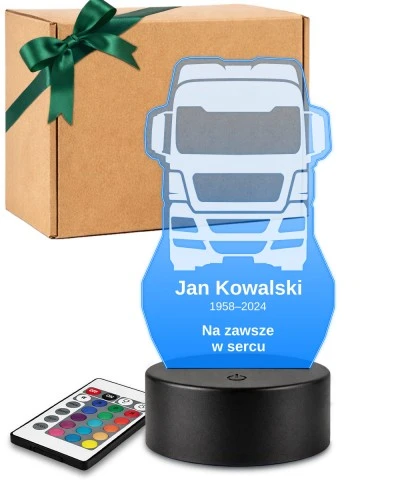Personalizowana lampka pamięci LED – Światło pamięci – Kierowca ciężarówki — widok 1