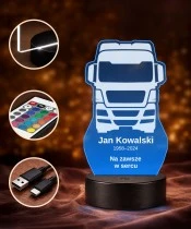 Personalizowana lampka pamięci LED – Światło pamięci – Kierowca ciężarówki — widok 4