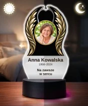 Personalizowana lampka pamięci LED – Światło pamięci – Skrzydła pamięci ze zdjęciem — widok 3