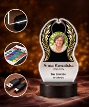 Personalizowana lampka pamięci LED – Światło pamięci – Skrzydła pamięci ze zdjęciem — widok 4