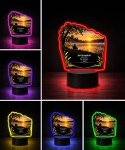 Personalizowana lampka pamięci LED – Światło pamięci – Wędkarz nad jeziorem — widok 5