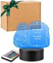 Personalizowana lampka pamięci LED – Światło pamięci – Maryja z ozdobną ramką — widok 1