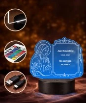 Personalizowana lampka pamięci LED – Światło pamięci – Maryja z ozdobną ramką — widok 4