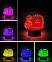 Personalizowana lampka pamięci LED – Światło pamięci – Maryja z ozdobną ramką — widok 5