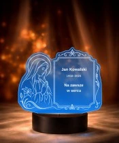 Personalizowana lampka pamięci LED – Światło pamięci – Maryja z ozdobną ramką — widok 6