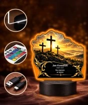 Personalizowana lampka pamięci LED – Światło pamięci – Golgota — widok 4