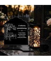 Znicz solarny – Miejsce, które czeka – grawerowany - widok produktu