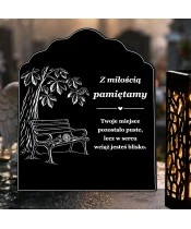 Znicz solarny – Miejsce, które czeka – grawerowany - widok produktu
