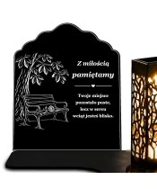 Znicz solarny – Miejsce, które czeka – grawerowany - widok produktu