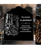 Znicz solarny – Ścieżka wspomnień – grawerowany - widok produktu