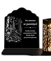 Znicz solarny – Ścieżka wspomnień – grawerowany - widok produktu