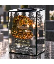Znicz lustrzany solarny LED – Miejsce, które czeka - widok produktu