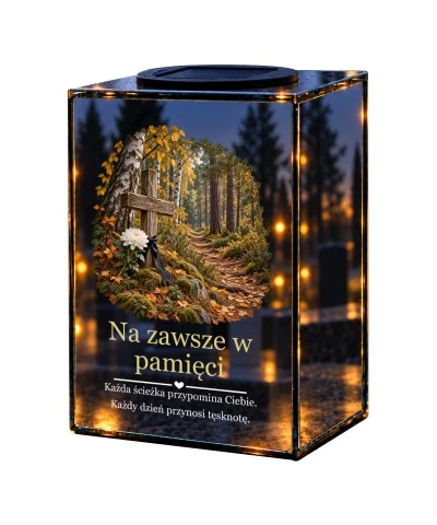 Znicz lustrzany solarny LED – Ścieżka wspomnień - widok główny