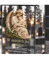 Znicz lustrzany solarny LED – W czułych ramionach - widok produktu