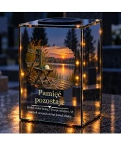 Znicz lustrzany solarny LED – Cisza nad wodą - widok produktu