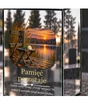 Znicz lustrzany solarny LED – Cisza nad wodą - widok produktu