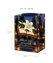 Znicz lustrzany solarny LED – Karty wspólnego życia - widok produktu