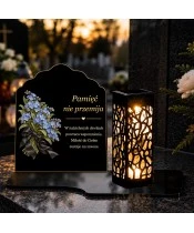 Znicz solarny – Niezapominajki pamięci - widok produktu