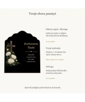 Znicz solarny – Krzyż wśród chryzantem - widok produktu