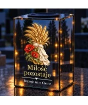 Znicz lustrzany solarny LED – Kłosy wspólnego życia - widok produktu