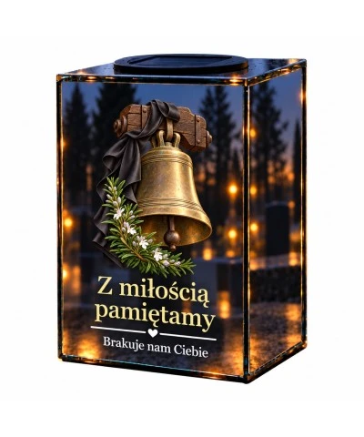 Znicz lustrzany solarny LED – Dźwięk wspomnienia - widok główny