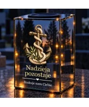 Znicz lustrzany solarny LED – Kotwica nadziei - widok produktu