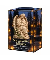 Znicz lustrzany solarny LED – W objęciach ciszy - widok główny