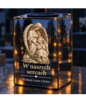 Znicz lustrzany solarny LED – Czuła opieka - widok produktu