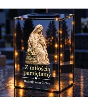 Znicz lustrzany solarny LED – Modlitwa w ciszy - widok produktu