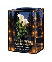 Znicz lustrzany solarny LED – Na zawsze razem w pamięci - widok główny