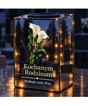 Znicz lustrzany solarny LED – Na zawsze razem w pamięci - widok produktu
