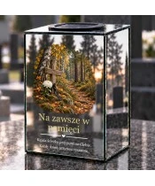 Znicz lustrzany solarny LED – Ścieżka wspomnień