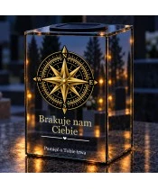 Znicz lustrzany solarny LED – Kompas - widok produktu