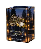 Znicz lustrzany solarny LED – Kolejarz — Twoja droga trwa - widok główny