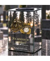 Znicz lustrzany solarny LED – Kolejarz — Twoja droga trwa - widok produktu