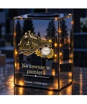 Znicz lustrzany solarny LED – Kolejarz — Twoja droga trwa - widok produktu